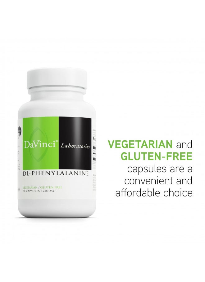 Davinci DAVINCI Labs DL-Phenylalanine - Amino Acid Dietary Supplement to Support Comfort, Balance and Discomfort* - with 750 mg DL-Phenylalanine per Serving - Gluten-Free - 60 Vegetarian Capsules  - Image 5