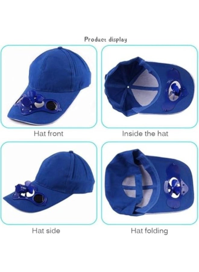 Solar Fan Hat | Summer Cap with Fan | Fan Hat to Keep Cool, Solar Power Fan Cap, Baseball Golf Hat Cool Your Face in Hot Sun Summer - Image 3
