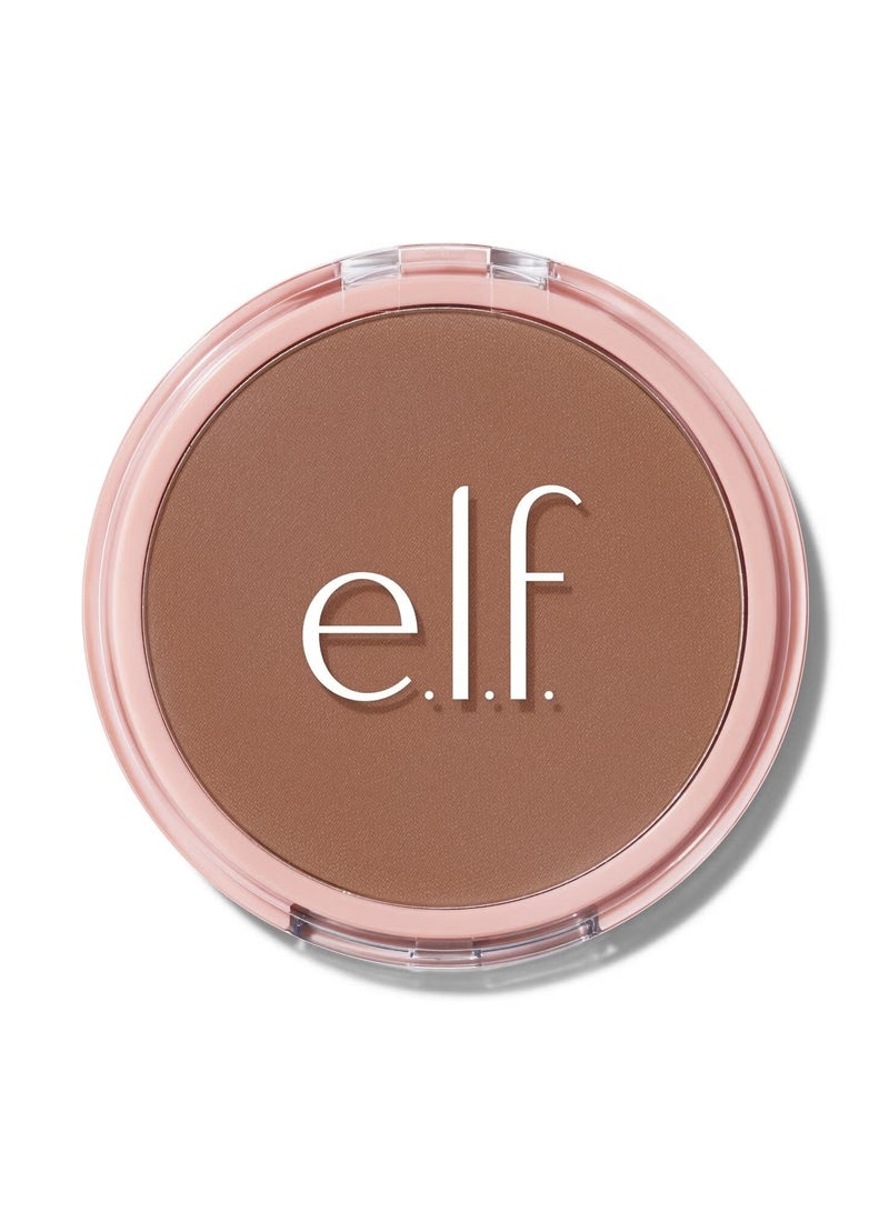 إلف بودرة هالو جلو، بودرة مضغوطة للتشطيب، تغطية قابلة للبناء، لون دافئ غني - Image 1