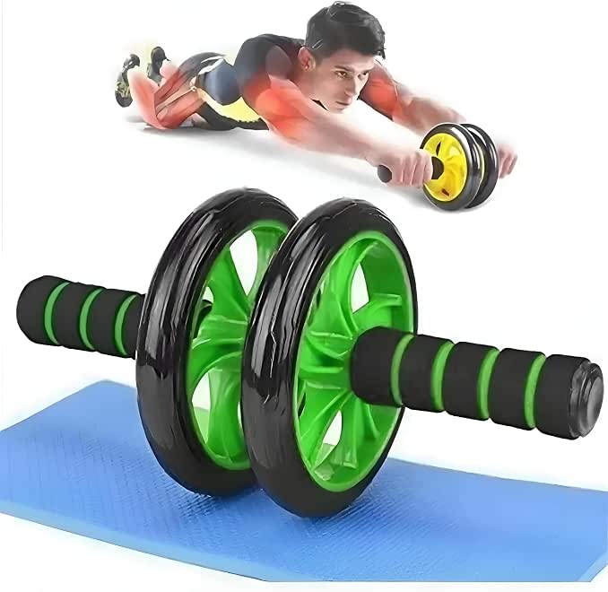 Fitness Wheel - Innovative abdominal workout wheel designed for home use, includes knee support pad, noise-free operation, and effective core muscle strengthening exercises