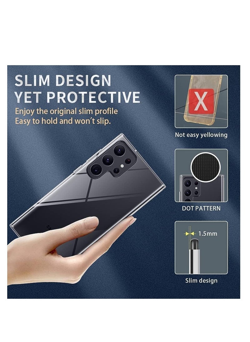 Case for S23 Ultra Clear Shockproof Protective Phone Case,Mobile Accessories Soft TPU case (S23Ultra) - Image 3