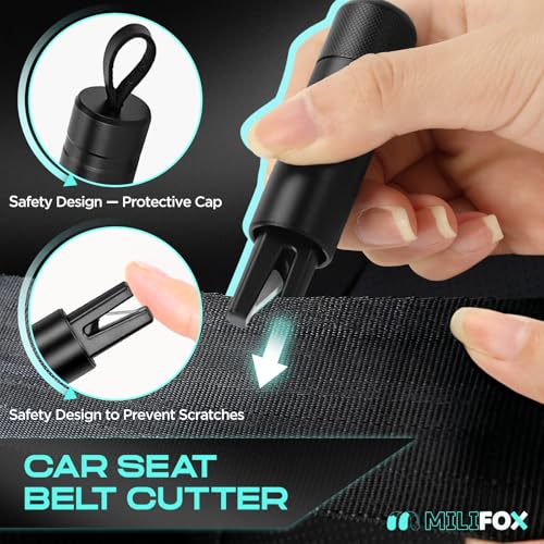 Milifox Car Window Breaker Seatbelt Cutter, 2 In1 Safety Hammer Car Glass Breaker Tool, Emergency Window Breaker for Car Under Water - Image 4