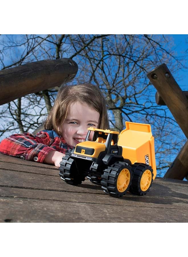 D-Power Teamsterz  JCB 10" Dump Truck Sand Tool and Helmet Playset | Construct the ultimate playtime | Design free-moving wheels for push-along fun | Suitable for children aged 3 + and above  - Image 5