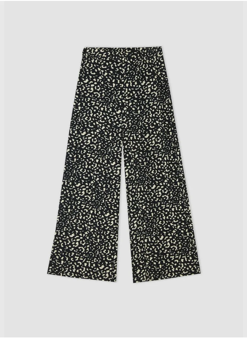 ديفاكتو Patterned Wide Leg Trousers