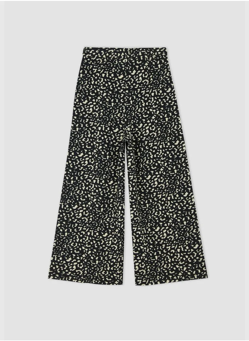 ديفاكتو Patterned Wide Leg Trousers