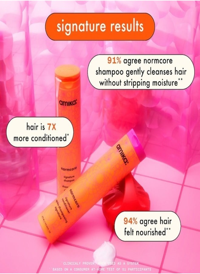 amika - AMIKA Normcore Signature Shampoo 275ml – Daily Clarifying & Moisturizing Shampoo for All Hair Types, Gently Cleanses, Hydrates & Restores Balance for Soft, Healthy, Shiny Hair with Signature Subtle Fragrance - Image 1