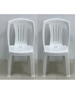 سمارت هوم طقم كراسي طعام يتكون من كرسيان ، كرسي مفرد بلاستك قوي متعدد الإستخدامات  - Image 2