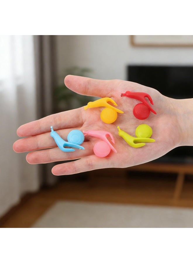 10-Pack Colorful Snail Silicone Tea Bag Holders Reusable Cup Edge Clips - Image 5