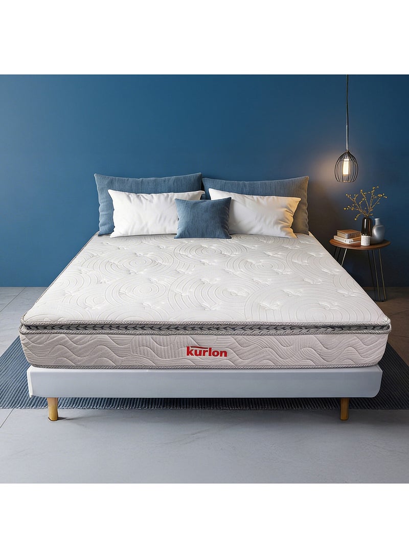 Kurlon Pocket Institution Spring Mattress|Rebonded Foam for Pressure Relief|Dual Quiltec Comfort|Anti-Sag |Medium-Firm Spinal Support|5 Year Warranty | 200x120x25 - Image 1