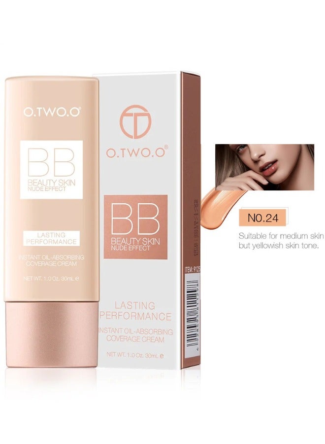 O.TWO.O O TWO O Liquid Foundation BB Cream 30ml Full Coverage Lightweight Long Lasting Makeup Base - Image 1