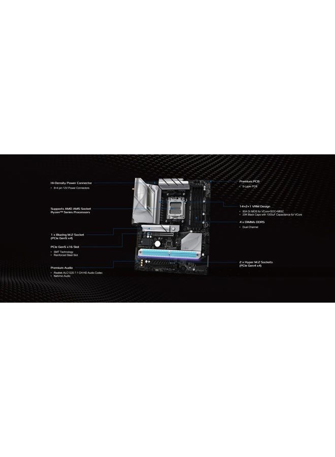 ASRock لوحة أم B850 LiveMixer WiFi معالج AMD Ryzen 9000/8000 / 7000 سلسلة (مقبس AM5) متوافقة مع DDR5 ATX - Image 4