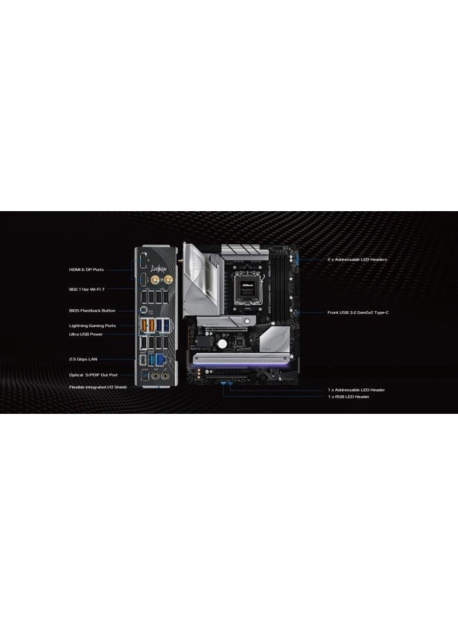 ASRock لوحة أم B850 LiveMixer WiFi معالج AMD Ryzen 9000/8000 / 7000 سلسلة (مقبس AM5) متوافقة مع DDR5 ATX - Image 3