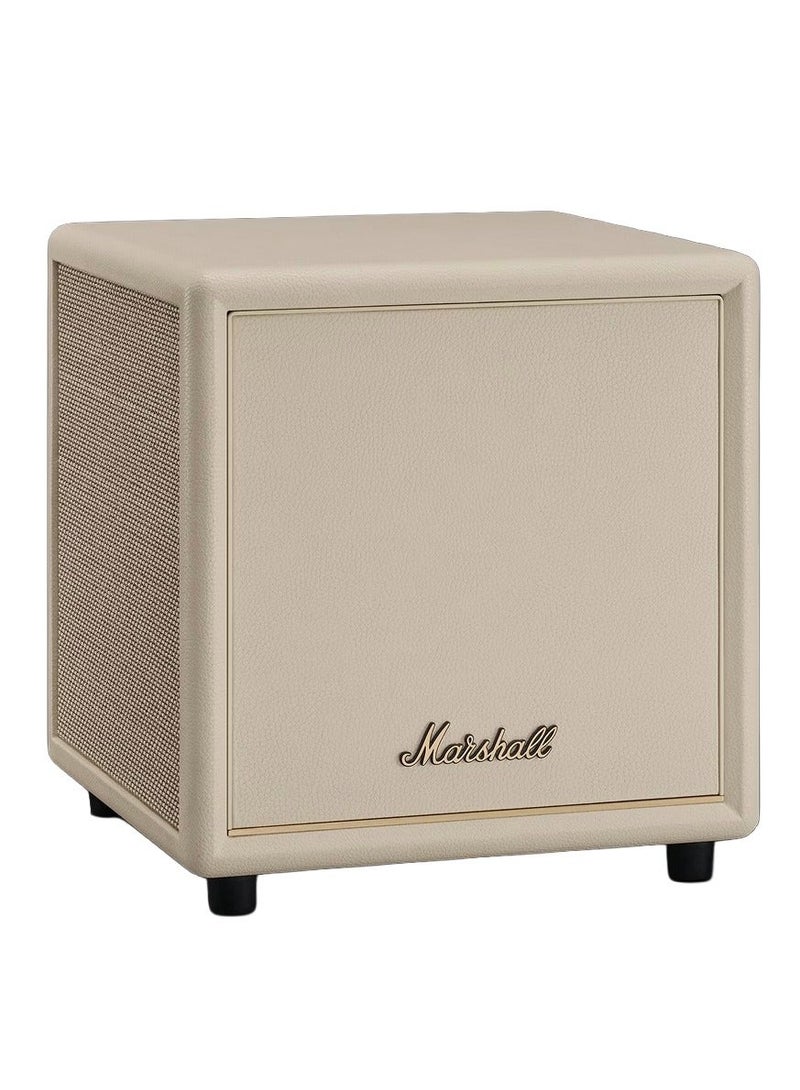 Marshall Heston Sub 200 - Portable TV Subwoofer / Wireless Connection / Deep Bass / App Connection / Premium Home Speaker / Bluetooth 5.3V and Multiple Inputs - Cream - Image 1