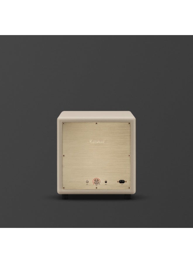 Marshall Heston Sub 200 - Portable TV Subwoofer / Wireless Connection / Deep Bass / App Connection / Premium Home Speaker / Bluetooth 5.3V and Multiple Inputs - Cream - Image 4