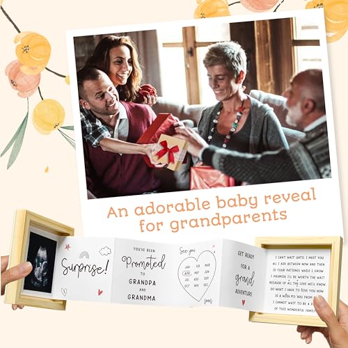 97 Decor Grandparents Baby Announcement Gift - Pregnancy Reveal Ideas, New Surprise, Sonogram Picture Wooden Keepsake Box - Image 3