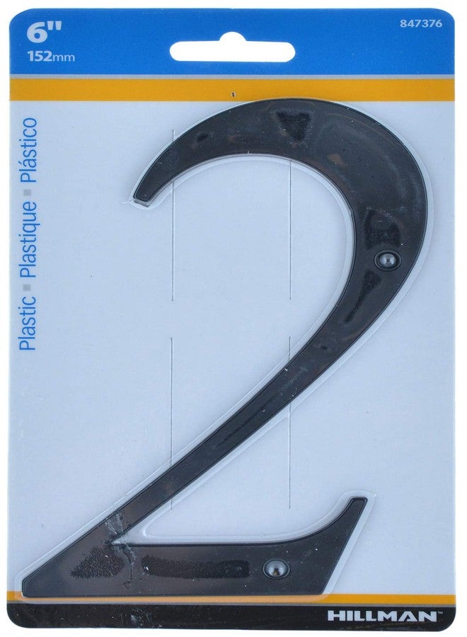 Hillman 847376 Black House Number 2, 6-Inch Nail Plastic - Image 2