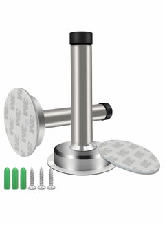 KASTWAVE Metal Stainless Steel Wall Mounted Sound Dampening Self Adhesive Door Stopper -Pack of 4 (3M)  - Image 1