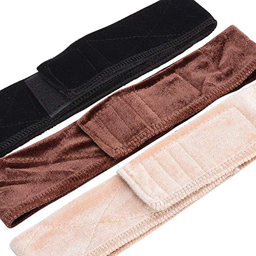 sansheng 3 Pack Wig Grip Band，Velvet Headband Scarf Head Hair Band Extra Hold Wig Adjustable Fastern,Stretch Cotton headband（3 colors） - Image 4