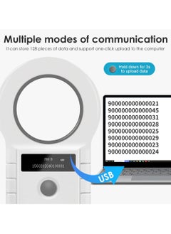 Generic 134.2KHz RFID Animal Reader - 15 Digits 125KHz Pet ID Scanner for EMID FDX-B ISO 11784/85 Microchip Tag Registration for Cow, Fish, Dog  - Image 3