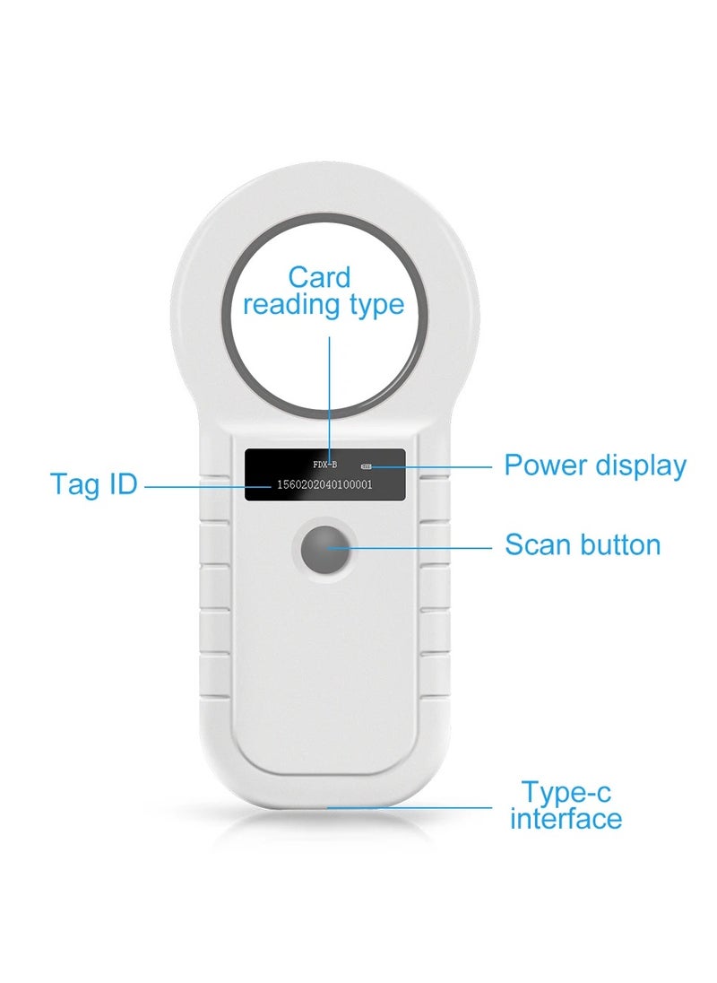 Generic 134.2KHz RFID Animal Reader - 15 Digits 125KHz Pet ID Scanner for EMID FDX-B ISO 11784/85 Microchip Tag Registration for Cow, Fish, Dog  - Image 4