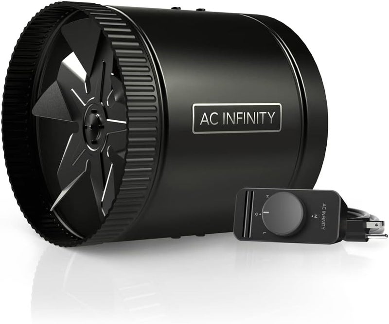 AC Infinity RAXIAL S8, Inline Booster Duct Fan 8” with Speed Controller - Low Noise Inline HVAC Blower Can Fan for Basements, Bathrooms, Kitchens, Workshops - Image 1