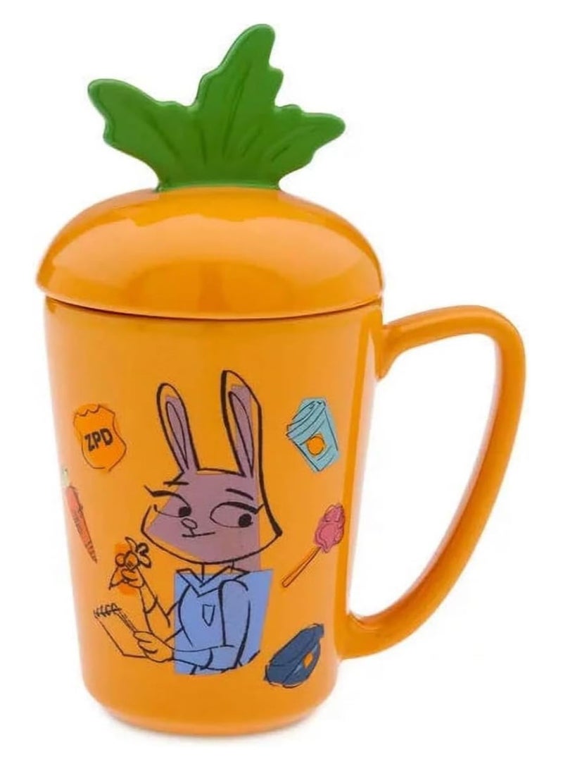 Disney Zootropolis - Judy Hopps Orange Ceramic Mug with Lid - Image 1