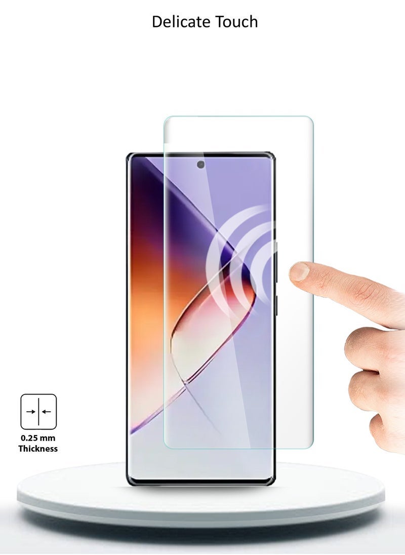إلترازون Premium Curved Edges UV Full Glue Full Cover Tempered Glass Screen Protector for Infinix Note 40 Pro 5G 2024 – 9H Hardness, Scratch Resistant, Bubble-Free, High Touch Sensitivity – Clear - Image 5
