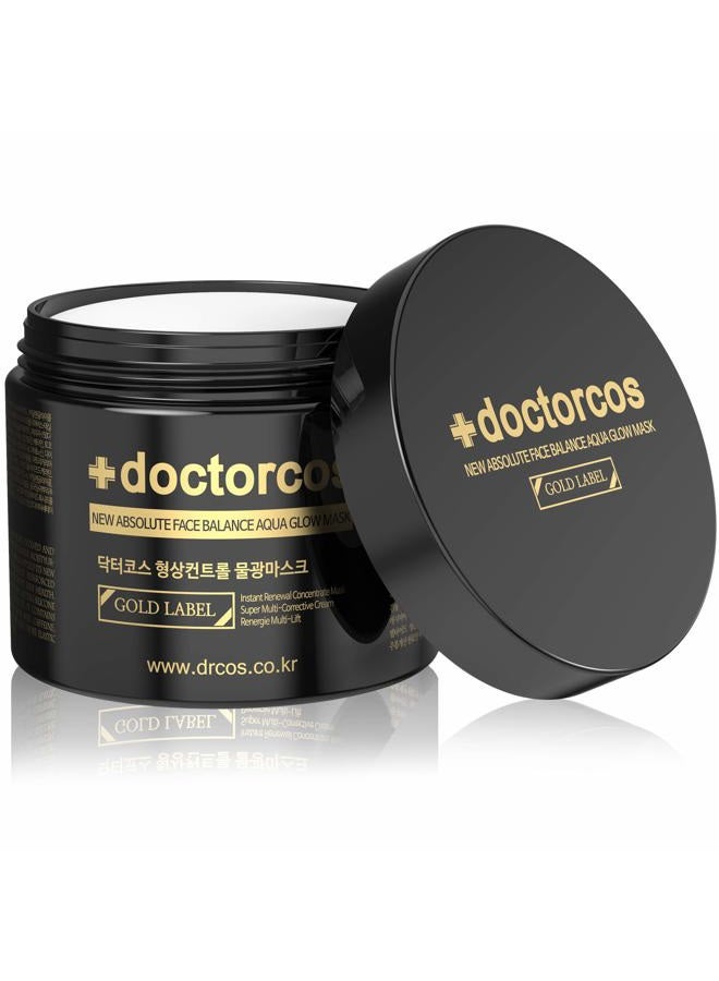 DOCTORCOS Gold Label Water Glow Mask Cream (4th Generation) | New Absolute Face Balance Aqua Glow Mask | Moisturizing Sleeping Pack | Face Lifting & Wrinkle Improvement | Korean Skincare | 3.71 oz - Image 1