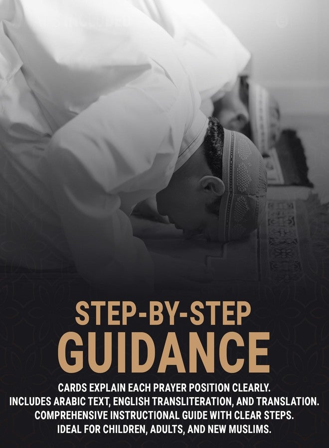 بريستون بطاقات تعليمية إسلامية - دليل شامل للصلاة والصلوات اليومية والجمعة والتهجد - مرجع سريع مدعوم بالقرآن والحديث - Image 5
