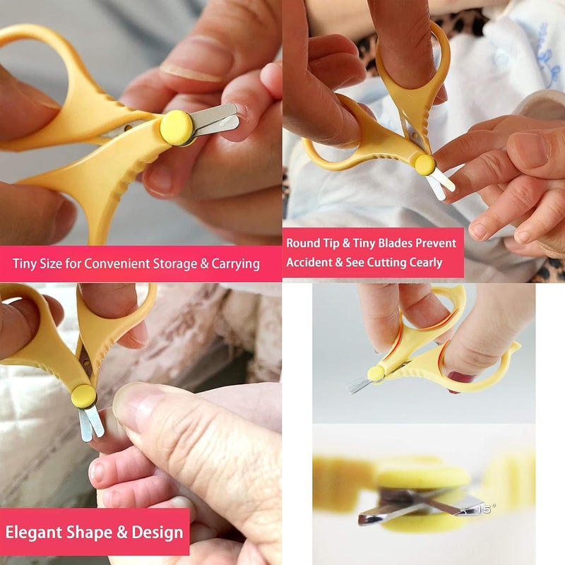 Pafason Baby Round Tip Safety Manicure Nail Scissors and Baby Glass Nail File Set, Stainless Steel, Czech Float Glass, Ideal for Infant, Newborns, Babies Toddlers - Image 5