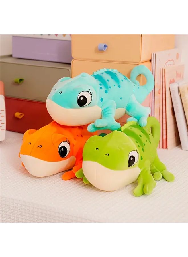 Green 3D Chameleon Plush Toy Colorful Stuffed Animal For Holidays And Decor - Image 2