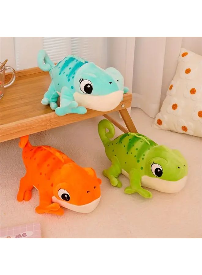 Green 3D Chameleon Plush Toy Colorful Stuffed Animal For Holidays And Decor - Image 4