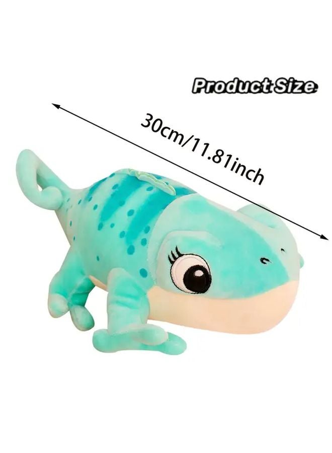Green 3D Chameleon Plush Toy Colorful Stuffed Animal For Holidays And Decor - Image 3