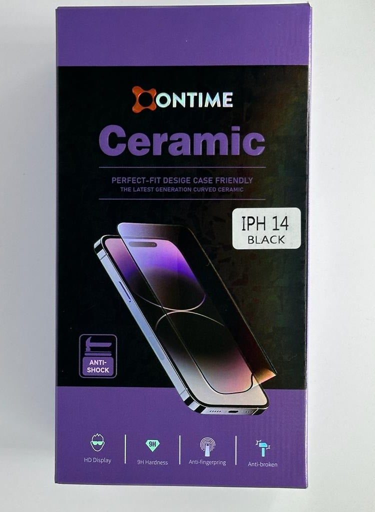 أونتايم غطاء حماية امامي آيفون 14 سيراميك اونتايم - Image 1