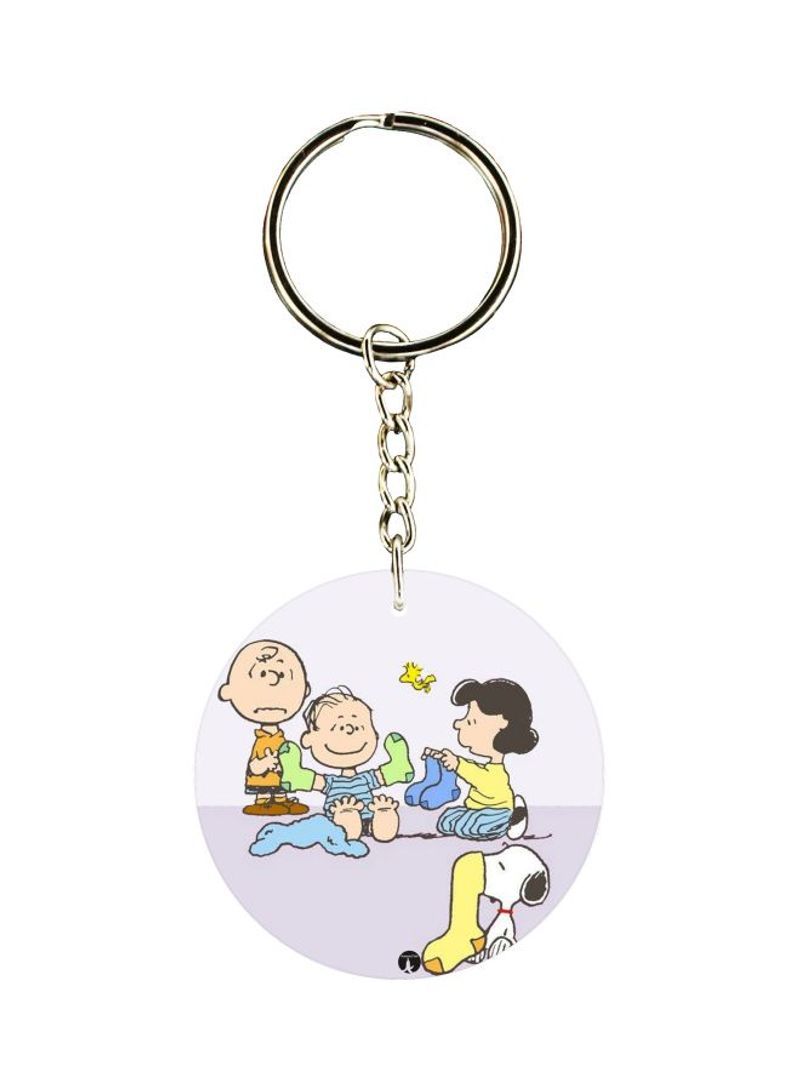 Cartoon Themed Dual Sided Keychain