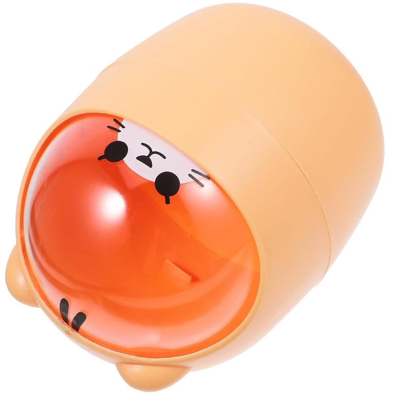 Mini Desktop Trash Can with Swing Lid, Cute Animal Plastic Garbage Bin for Office, Kitchen, Bathroom, Small Compact Wastebasket for Desk Organization - Image 1