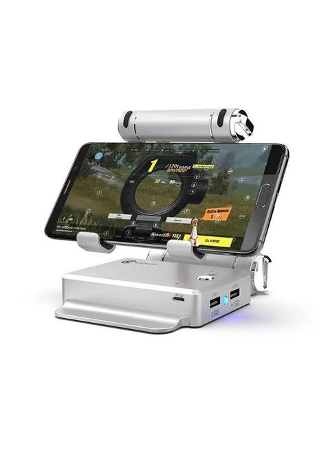 X1 BattleDock for FPS Games, Mouse and Keyboard Converter, Battery Capacity built-in 3000mAh, Compatible with iPhone and Android SmartPhone - Silver