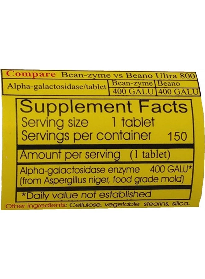 ValuePricedMeds Bean-Zyme Extra Strength (150 ct) is 400 GAUL per Tablet - Image 3
