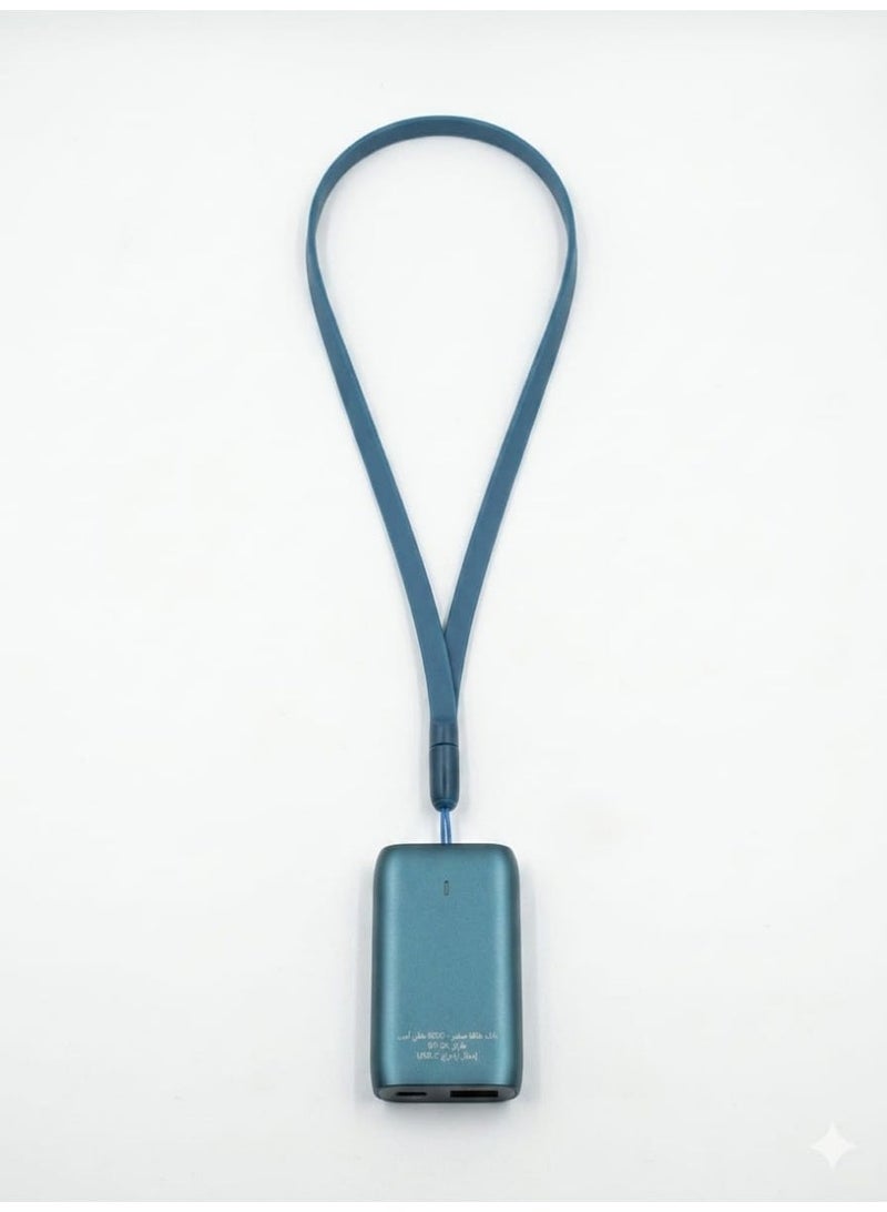 SPON Blue silicone power bank holder – flexible rubber strap to secure the power bank while charging - Image 1