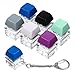 DEARIDAP 6 PCS Keyboard Fidget Toy Keyboard Clicker Keychain Push Bubble Sensory Fidget Toys for Kids Adults to Relief Pass Time Grey Blue Purple Light Green White Black - Image 2
