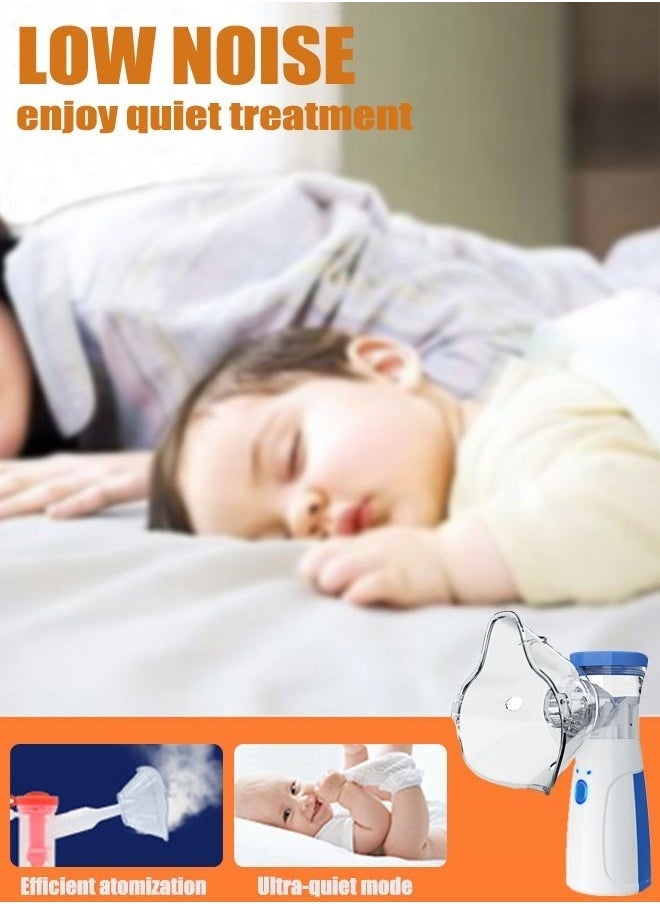 Generic Nebulizers USB Rechargeable Portable Nebulizer Machine for Adults and Children Ultrasonic Mesh Inhalators with Masks and Mouthpieces for Home and Travel Use  - Image 4