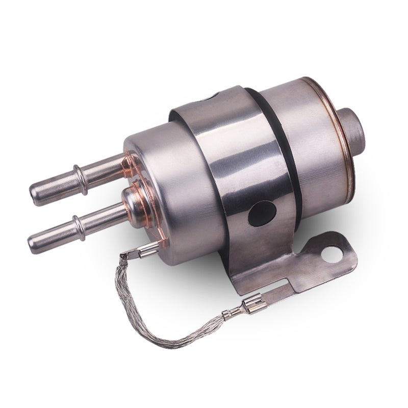 C5 Filter Regulator: Silver Aluminum Alloy - 58Psi Internal Bypass Fuel Pressure Control, Simplified Fuel System Adaptation for LS Swap EFI Conversion Returnless Applications - Image 1