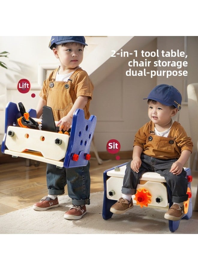 Children's Screwdriver Assembly Toy Boy Repair Kit Suit Can Store Baby Electric Drill Disassembly And Maintenance-Color:58-piece Set [electric Drill Cap Version] 2-in-1 Tool Box Set + Repair Tool  - Image 5
