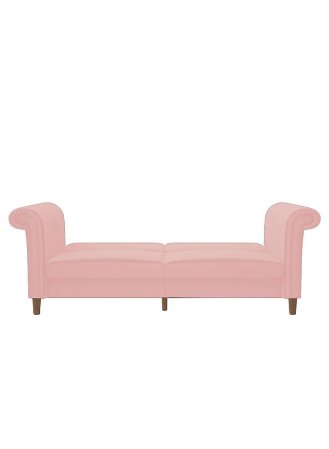 In-House Serena | Sofabed 2 In 1 Upholstered In Velvet - Light Pink - Image 5