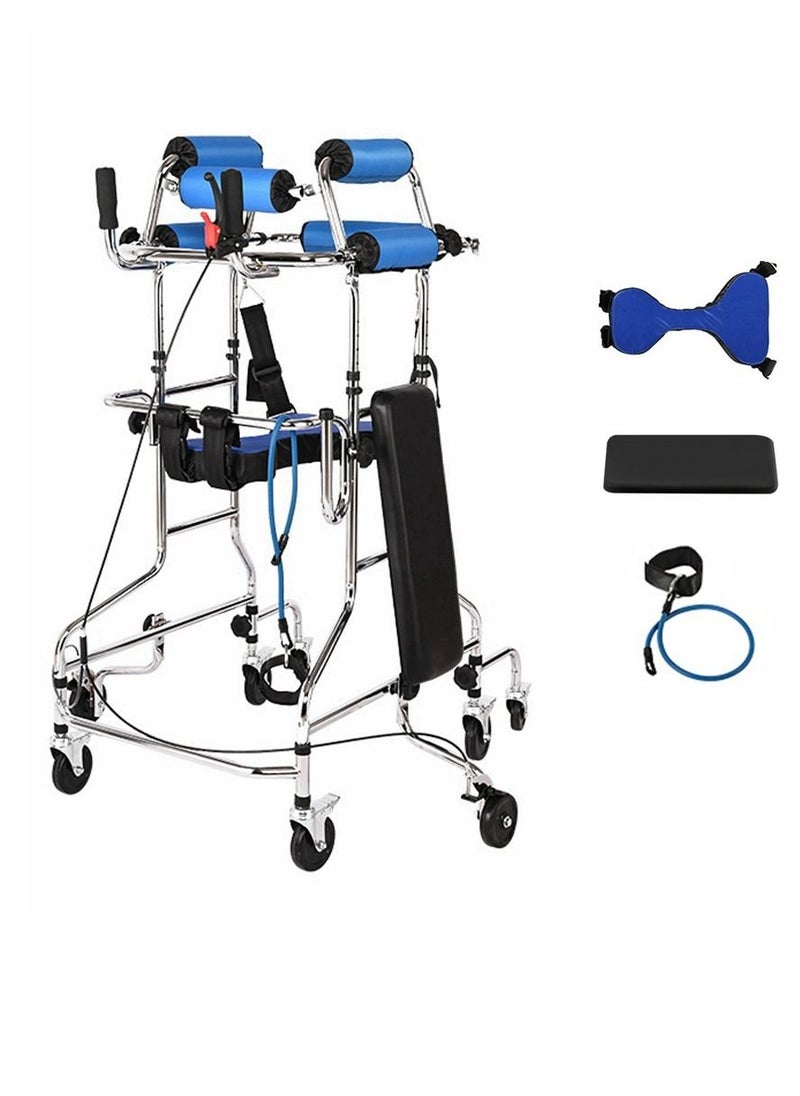 Cool Baby 8 Wheel Walker for Elderly  with Handbrake and Seat Cushion Adjustable Height and Width  - Image 1