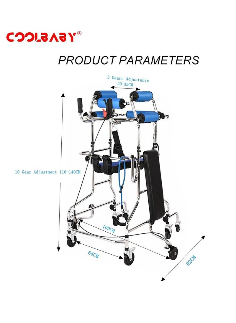 8 Wheel Walker for Elderly  with Handbrake and Seat Cushion Adjustable Height and Width - pzsku/Z429FCA1B0A5466384A97Z/45/_/1672193190/fa999d9d-1409-442e-9358-8b8d7d96f17f