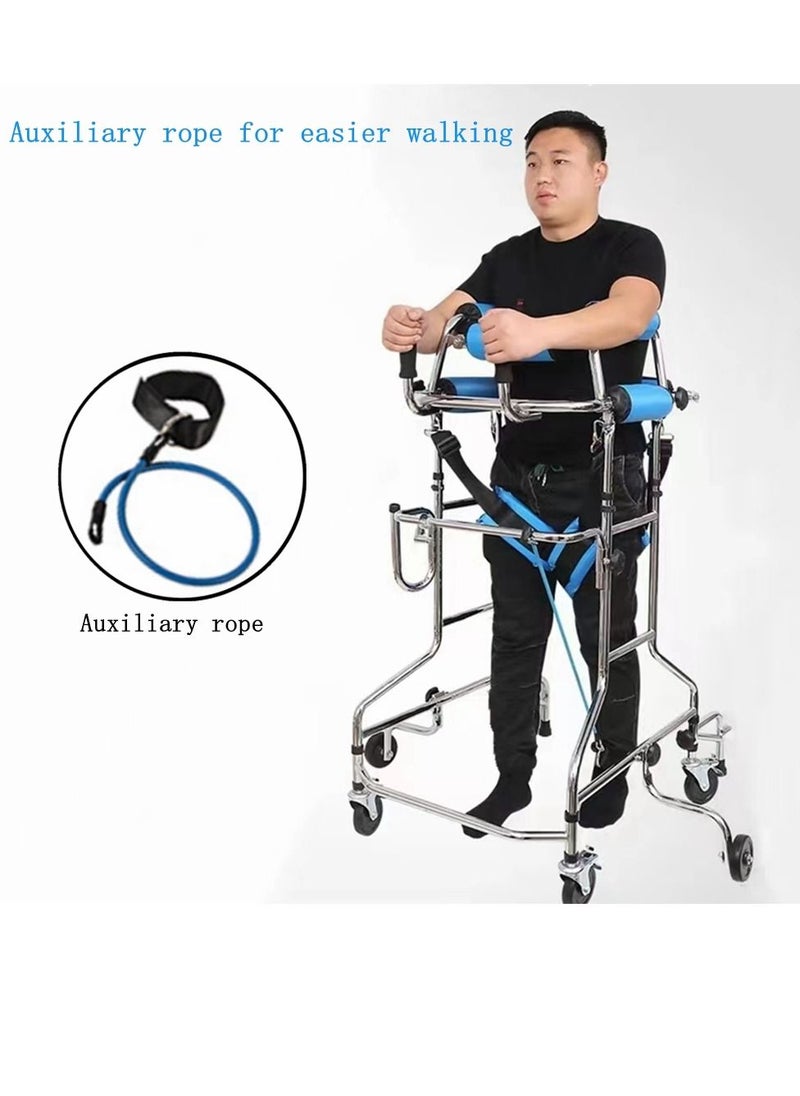 Cool Baby 8 Wheel Walker for Elderly  with Handbrake and Seat Cushion Adjustable Height and Width  - Image 4
