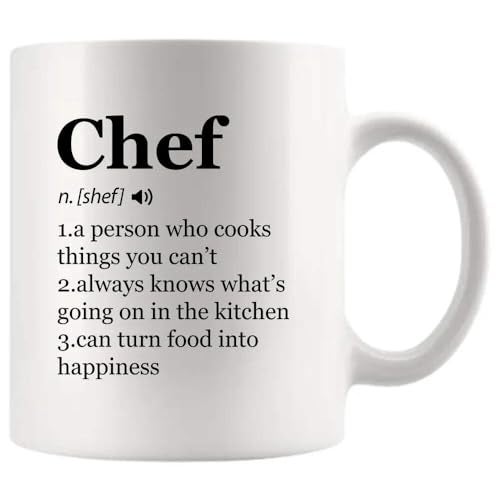 Panvola Chef Definition Mug Chef Gifts Cook Sous Chef Pasty Baker Baking Baking Gifts Culinary Student Teacher Head Chef Cooking Lovers Ceramic Mug 11 oz White - Image 1
