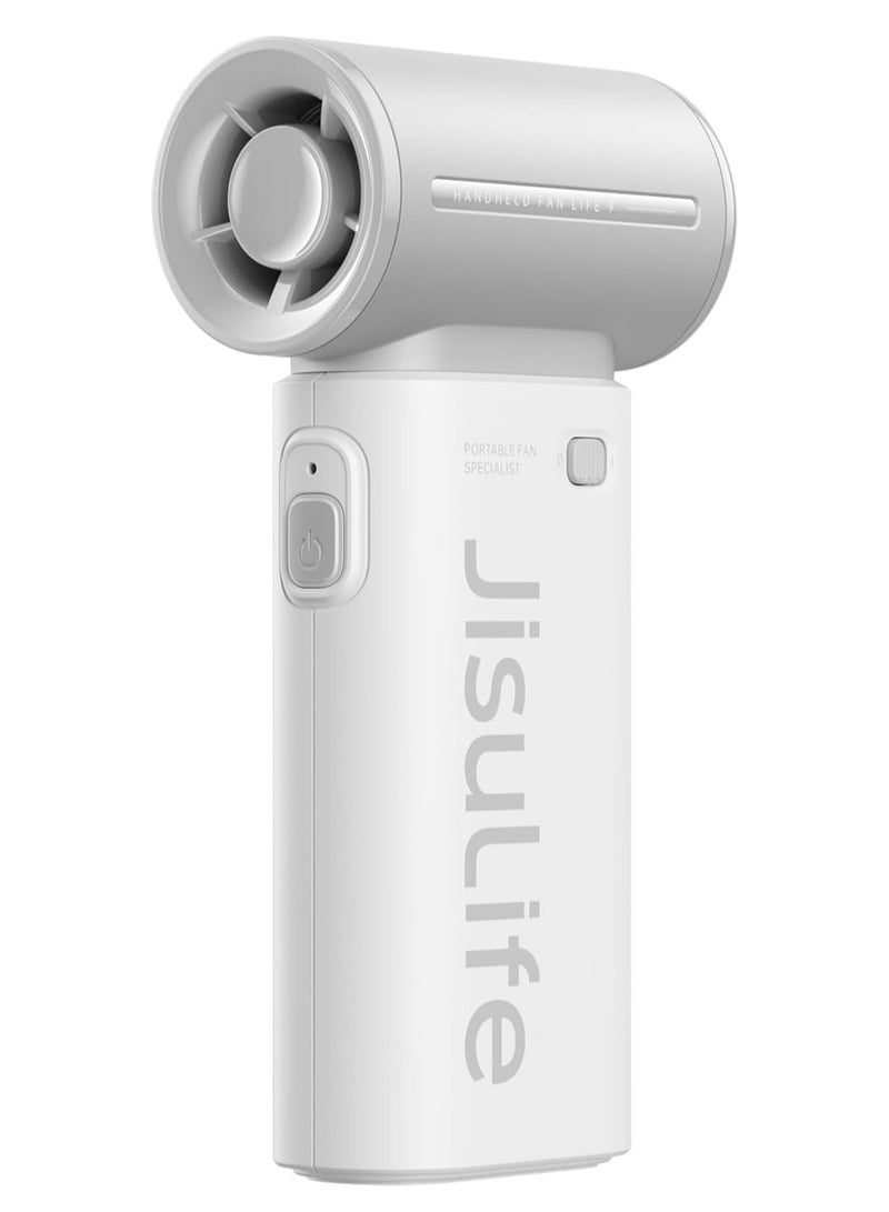 JISULIFE Portable Handheld Fan, Mini USB Rechargeable Fan, 5000mAh [18H Extended Battery Life], Personal Makeup/Eyelash Fan, Pocket Fan with 5 Speeds for Women Men Travel Camping Outdoor Grey - Image 1