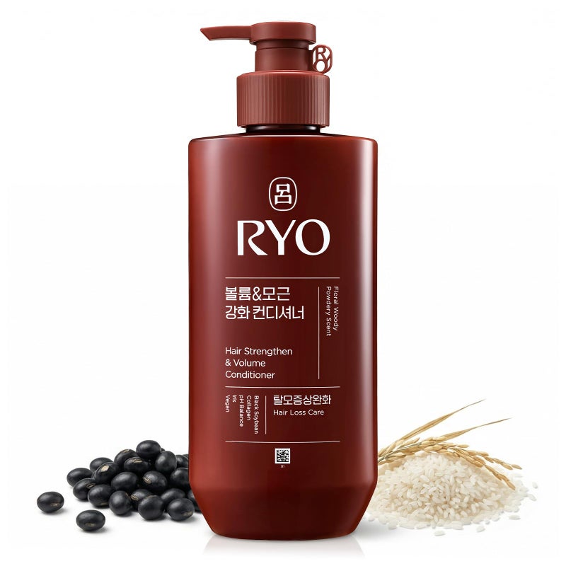 RYO Strengthen & Volume Conditioner with Korean Ginseng & Caffeine - Volumizing and Revitalizing for Fine Hair, Anti Loss Care, Strengthening hair roots, 16 Fl Oz. - Image 1